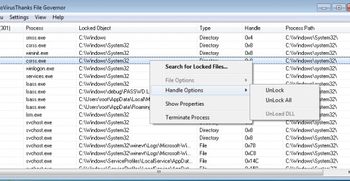 NoVirusThanks File Governor screenshot