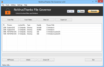 NoVirusThanks File Governor screenshot