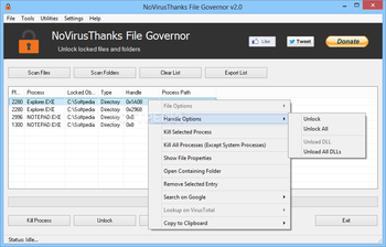 NoVirusThanks File Governor screenshot 2