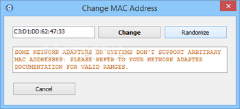 NoVirusThanks MAC Address Changer screenshot 2