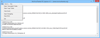 NoVirusThanks PE Capture Portable screenshot