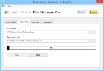 NoVirusThanks Raw File Copier Pro screenshot 2