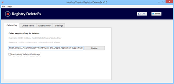 NoVirusThanks Registry DeleteEx screenshot