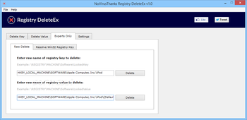NoVirusThanks Registry DeleteEx screenshot 3