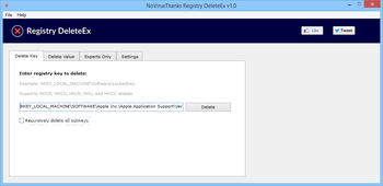 NoVirusThanks Registry DeleteEx Portable screenshot