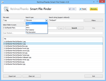 NoVirusThanks Smart File Finder screenshot 2