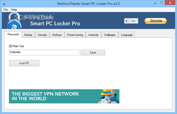 NoVirusThanks Smart PC Locker Pro screenshot