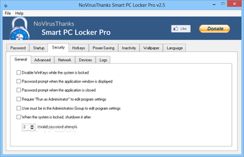 NoVirusThanks Smart PC Locker Pro screenshot 3