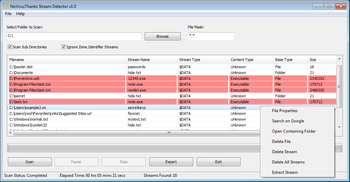 NoVirusThanks Stream Detector screenshot