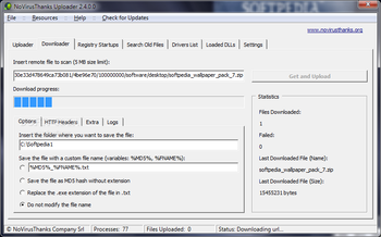 NoVirusThanks Uploader screenshot 2