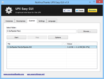 NoVirusThanks UPX Easy GUI screenshot 3