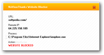 NoVirusThanks Website Blocker screenshot 2