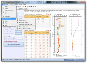 NovoSPT (SPT Correlation Program) screenshot 4