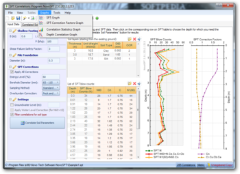 NovoSPT (SPT Correlation Program) screenshot 6