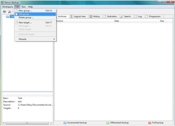 Novus Backup screenshot