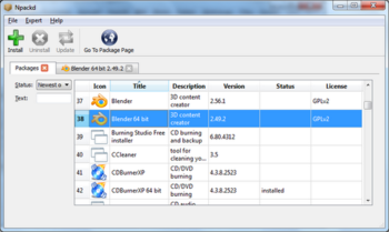 Npackd screenshot