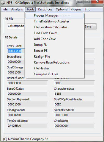 NPE File Analyzer screenshot 3