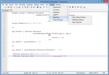 NppSharp screenshot