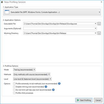 NProfiler screenshot