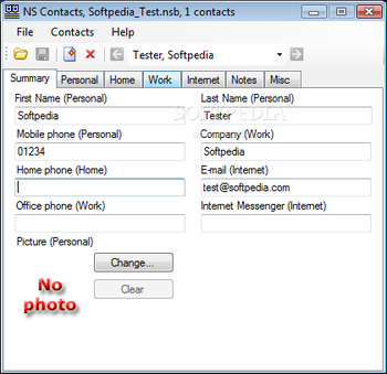 NS Contacts screenshot