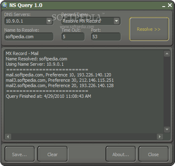 NS Query screenshot
