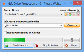 NTFS Drive Protection screenshot