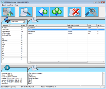 NTFS FileRestorer screenshot