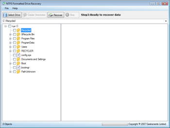 NTFS Formated Drive Recovery screenshot 3