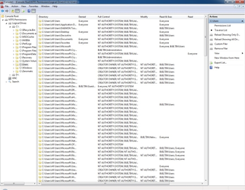 NTFS Permissions Explorer SnapIn screenshot