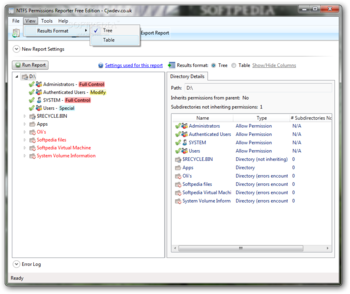 NTFS Permissions Reporter screenshot 2