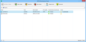 NTFS Permissions Tools screenshot