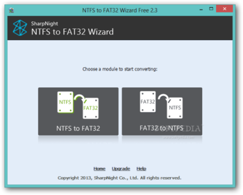 NTFS to FAT32 Wizard Free screenshot