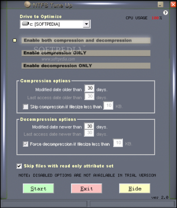 NTFS TuneUp screenshot