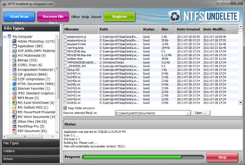 NTFS Undelete screenshot