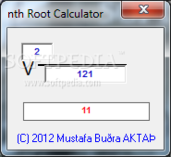 nth Root Calculator screenshot