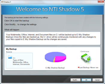NTI Shadow screenshot