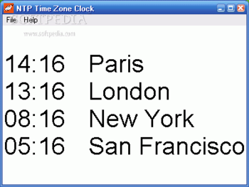 NTP Time Zone Clock screenshot