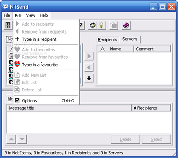 NTSend screenshot 2