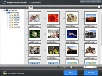 NTShare Photo Recovery screenshot