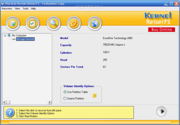 Nucleus ReiserFS Linux Partition Recovery screenshot