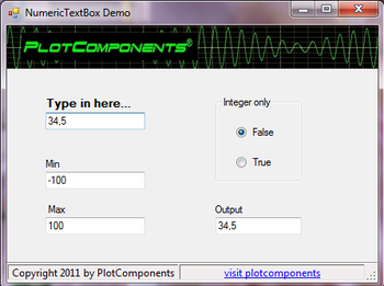 NumericTextBox screenshot