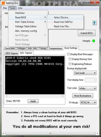 NVIDIA BIOS Editor (NiBiTor) screenshot 11