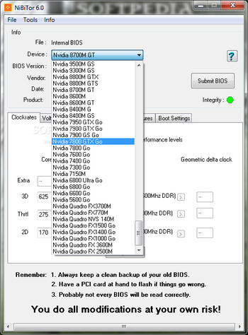 NVIDIA BIOS Editor (NiBiTor) screenshot 3