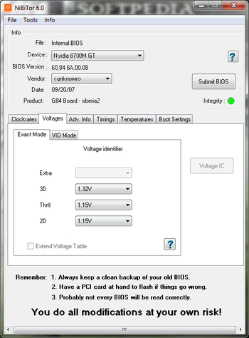 NVIDIA BIOS Editor (NiBiTor) screenshot 5