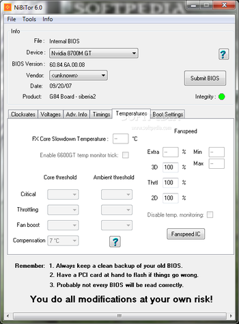 NVIDIA BIOS Editor (NiBiTor) screenshot 8