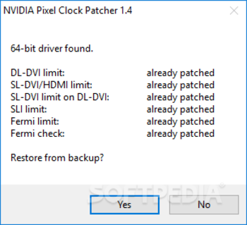 NVIDIA Pixel Clock Patcher screenshot 2