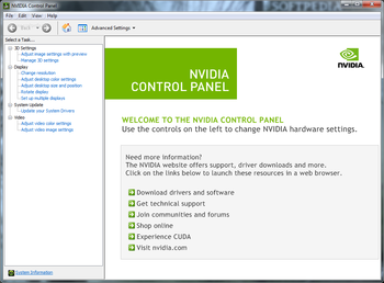 NVIDIA System Tools screenshot