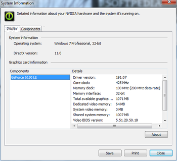 NVIDIA System Tools screenshot 3