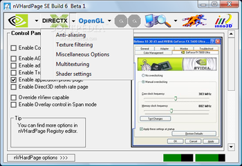 nVIDIA Videocard Tweaker (nVHardPage) screenshot 2