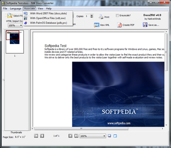 NW Docx Converter screenshot 2